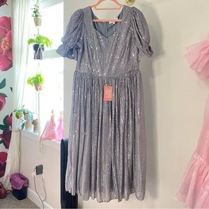 Clara dress in gunmetal sequins ivy city Co